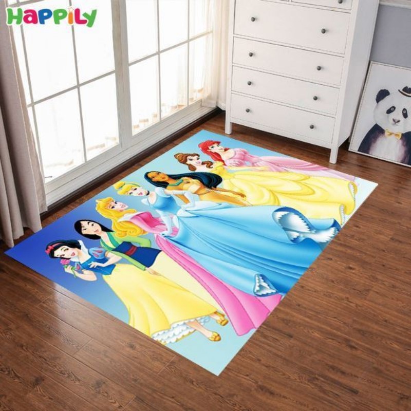 فرش اتاق کودک طرح شخصیت های دخترانه دیزنی 50170
