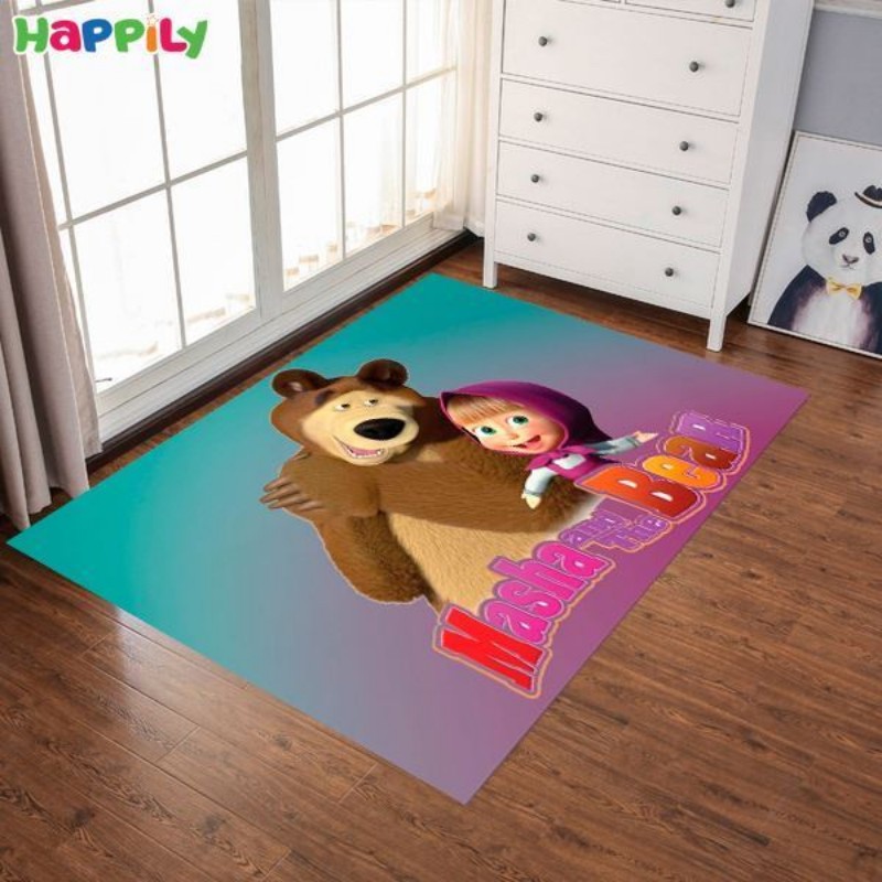فرش اتاق کودک طرح ماشا و خرس 50230