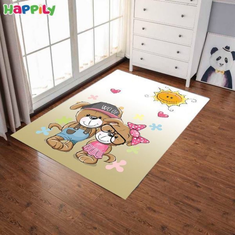 فرش اتاق کودک طرح خرسهای مهربان 52353