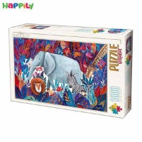 پازل D-Toys طرح نقاشی حیوانات جنگل اثر آندریا کورتی 72887TR04