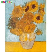 پازل D-Toys طرح نقاشی گل های آفتابگردان اثر ونسان ون گوگ 66916VG01