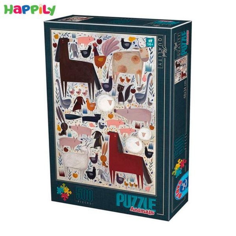 پازل D-Toys طرح نقاشی حیوانات مزرعه اثر آندریا کورتی 74348AN01