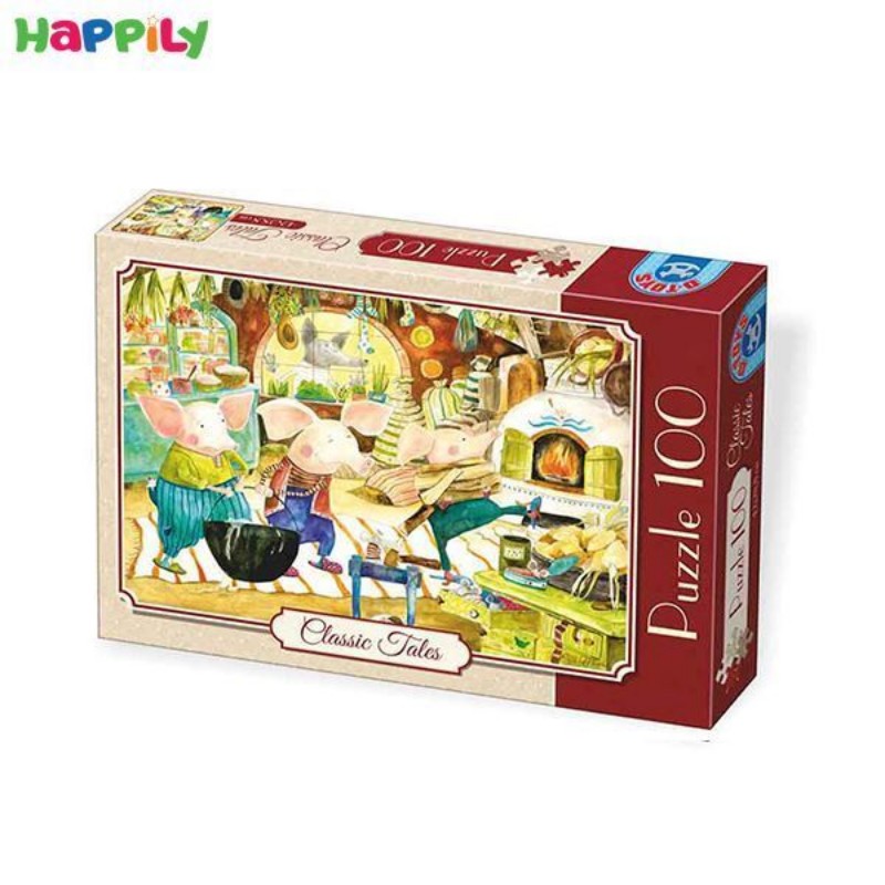 پازل D-Toys طرح کتاب 3 بچه خوک 100 تکه 72962EM02