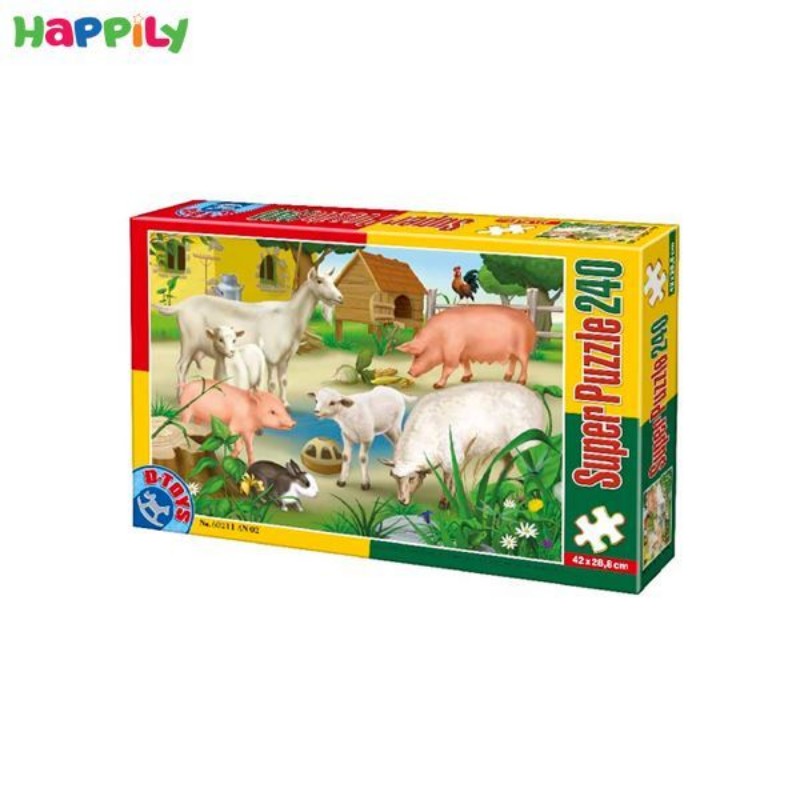 پازل D-Toys طرح حیوانات مزرعه 240 تکه 60211AN02