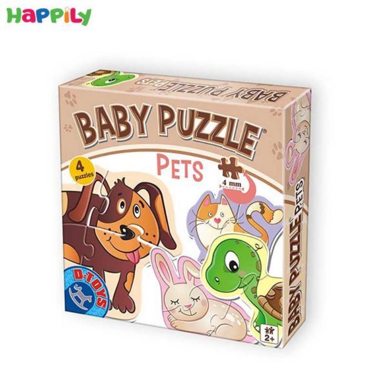 پازل D-Toys مخصوص کودکان طرح حیوانات اهلی 4 در 1 71255