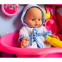 عروسک نوزاد با وسایل حمام آبی 603